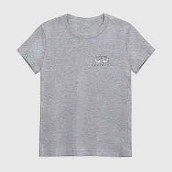 Футболка хлопковая женская Infiniti G37 Stance V3, цвет: меланж