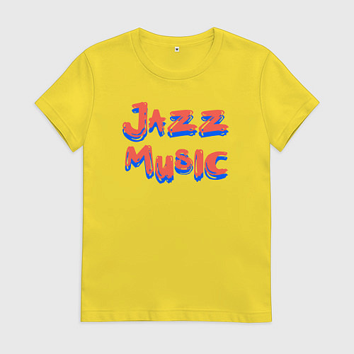 Женская футболка Music jazz / Желтый – фото 1