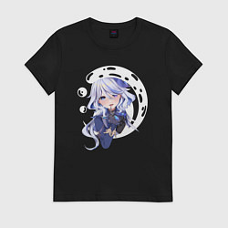 Футболка хлопковая женская Фокалорс, цвет: черный