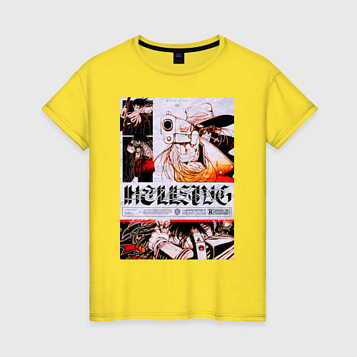 Женская футболка Хеллсинг постер / Желтый – фото 1