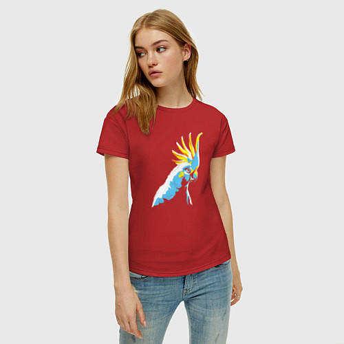 Женская футболка Попугай WPAP / Красный – фото 3