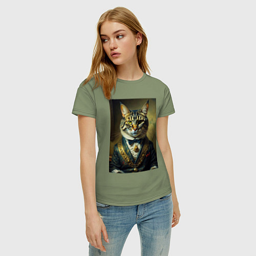Женская футболка Кот олигарх / Авокадо – фото 3