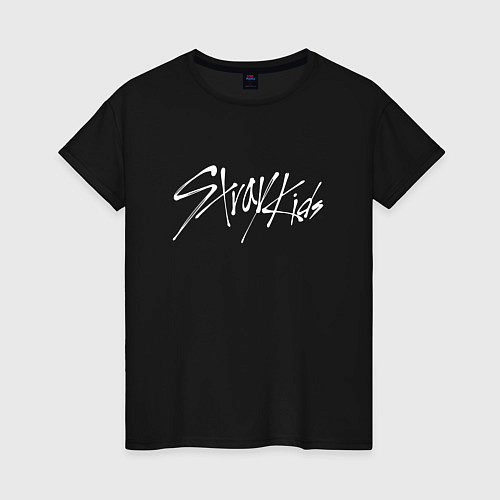 Женская футболка Стрей Кидс logo / Черный – фото 1