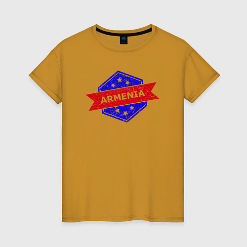 Женская футболка Armenian / Горчичный – фото 1