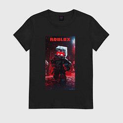 Женская футболка Roblox red style