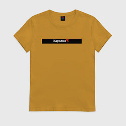 Женская футболка Карелия регионы России