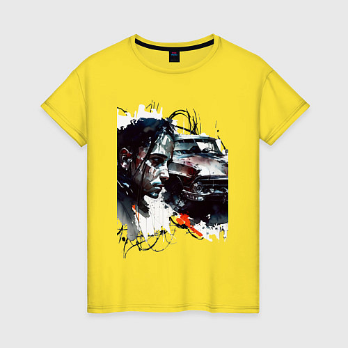 Женская футболка Водитель такси / Желтый – фото 1