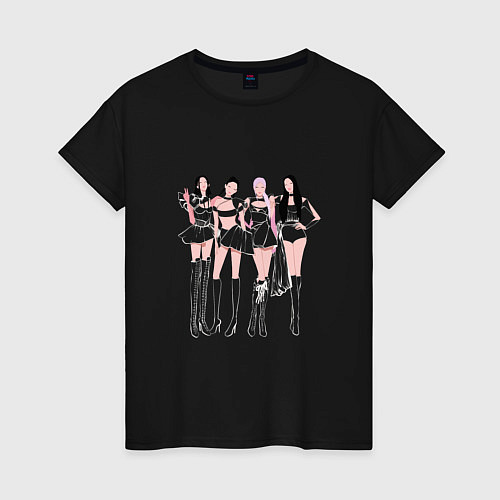 Женская футболка Гёрл-группа / Черный – фото 1