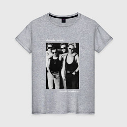 Футболка хлопковая женская Depeche Mode World Violation Tour - Band Design, цвет: меланж