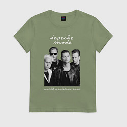 Футболка хлопковая женская Depeche Mode World Violation Tour Band, цвет: авокадо