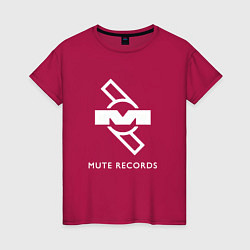 Футболка хлопковая женская Depeche Mode Mute Records Logo, цвет: маджента