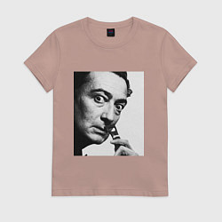 Футболка хлопковая женская Salvador Dali, цвет: пыльно-розовый
