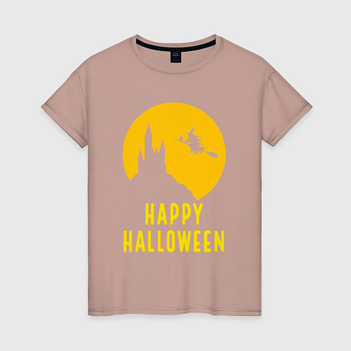 Женская футболка Halloween witch / Пыльно-розовый – фото 1