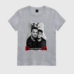 Футболка хлопковая женская Depeche Mode - Dave Gahan and Martin Gore, цвет: меланж