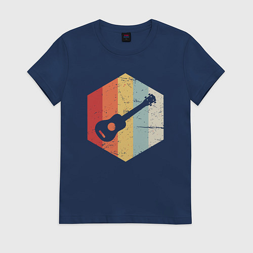 Женская футболка Гитарка / Тёмно-синий – фото 1