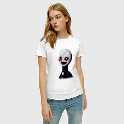 Футболка хлопковая женская FNAF Марионетка, цвет: белый — фото 2