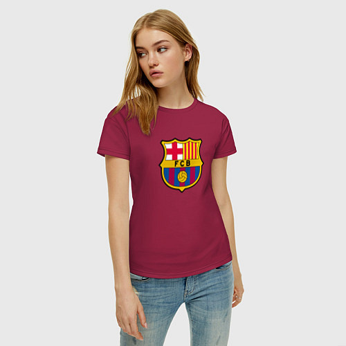 Женская футболка Barcelona fc sport / Маджента – фото 3
