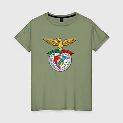 Футболка хлопковая женская Benfica club, цвет: авокадо