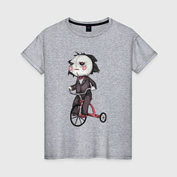 Футболка хлопковая женская Saw bike, цвет: меланж