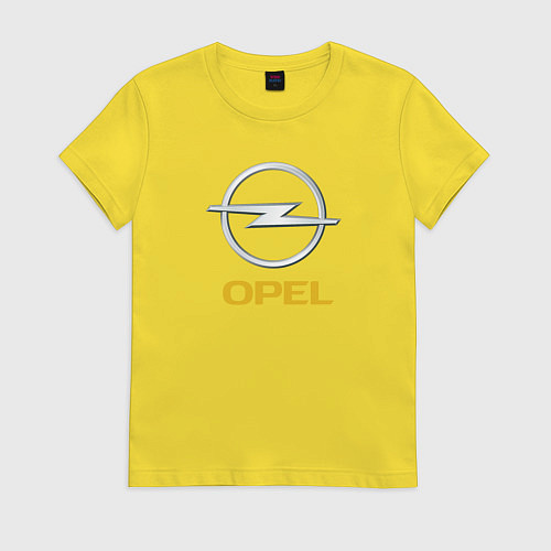 Женская футболка Opel sport auto / Желтый – фото 1