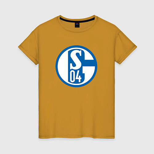 Женская футболка Schalke 04 fc club / Горчичный – фото 1