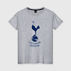 Футболка хлопковая женская Tottenham Hotspur fc sport, цвет: меланж