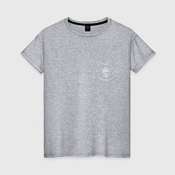 Футболка хлопковая женская Логотип Elden Ring арт - мини, цвет: меланж