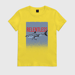 Футболка хлопковая женская Relentless, цвет: желтый