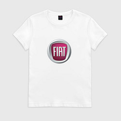 Футболка хлопковая женская Fiat Italy, цвет: белый