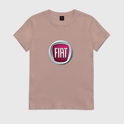 Футболка хлопковая женская Fiat Italy, цвет: пыльно-розовый