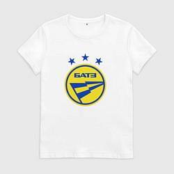 Футболка хлопковая женская Батэ фк, цвет: белый