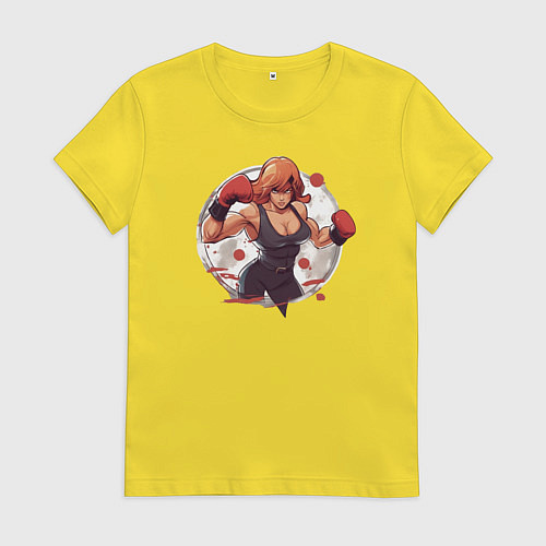 Женская футболка Бойцовская грация / Желтый – фото 1