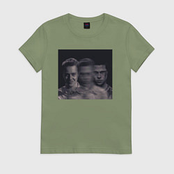 Футболка хлопковая женская Тайлер Дёрден, цвет: авокадо