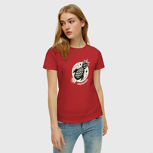 Женская футболка Ананаса / Красный – фото 3