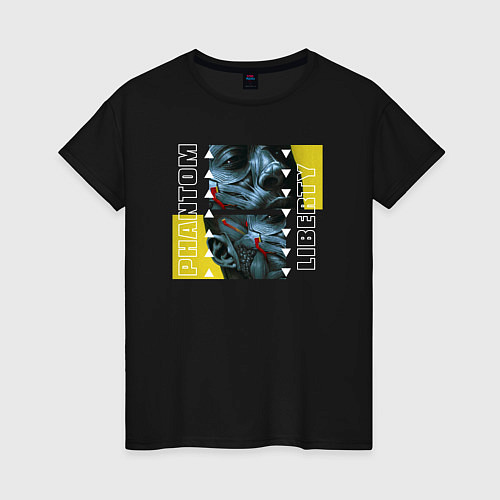 Женская футболка Cyberpunk 2077 Phantom Liberty: Solomon / Черный – фото 1