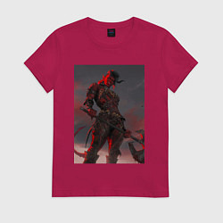 Футболка хлопковая женская Просто Карлах, цвет: маджента