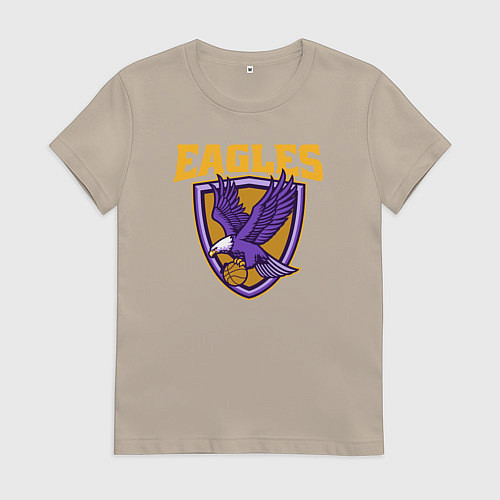 Женская футболка Eagles basketball / Миндальный – фото 1