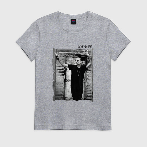 Женская футболка Depeche Mode - Dave Gahan by Anton Corbijn / Меланж – фото 1