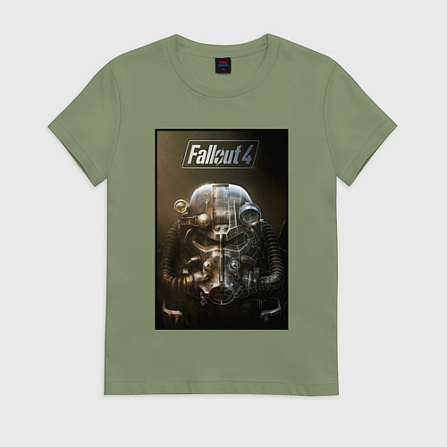 Женская футболка Fallout armour poster / Авокадо – фото 1