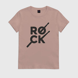 Женская футболка Рок барабанщик