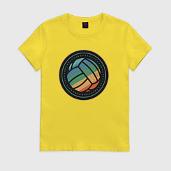 Футболка хлопковая женская Colorball, цвет: желтый