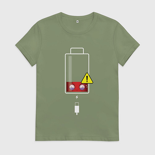 Женская футболка Почти разряжен / Авокадо – фото 1