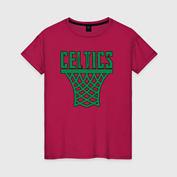 Футболка хлопковая женская Celtics net, цвет: маджента