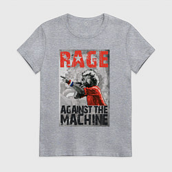 Футболка хлопковая женская RATM - curly vocalist, цвет: меланж