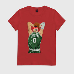 Футболка хлопковая женская Celtics future, цвет: красный