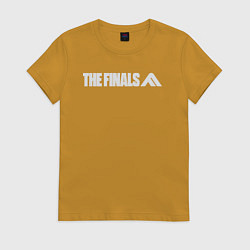 Футболка хлопковая женская The finals logo, цвет: горчичный