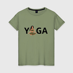 Женская футболка Йога - девушка