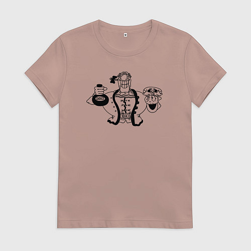 Женская футболка Доктор Ливси весёлый / Пыльно-розовый – фото 1