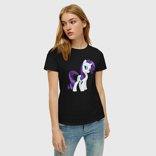 Женская футболка Рарити из My Little Pony в кино / Черный – фото 3