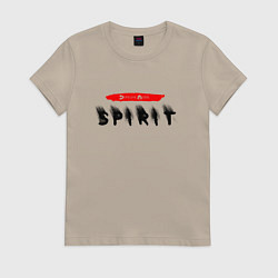 Футболка хлопковая женская Depeche Mode - Spirit, цвет: миндальный